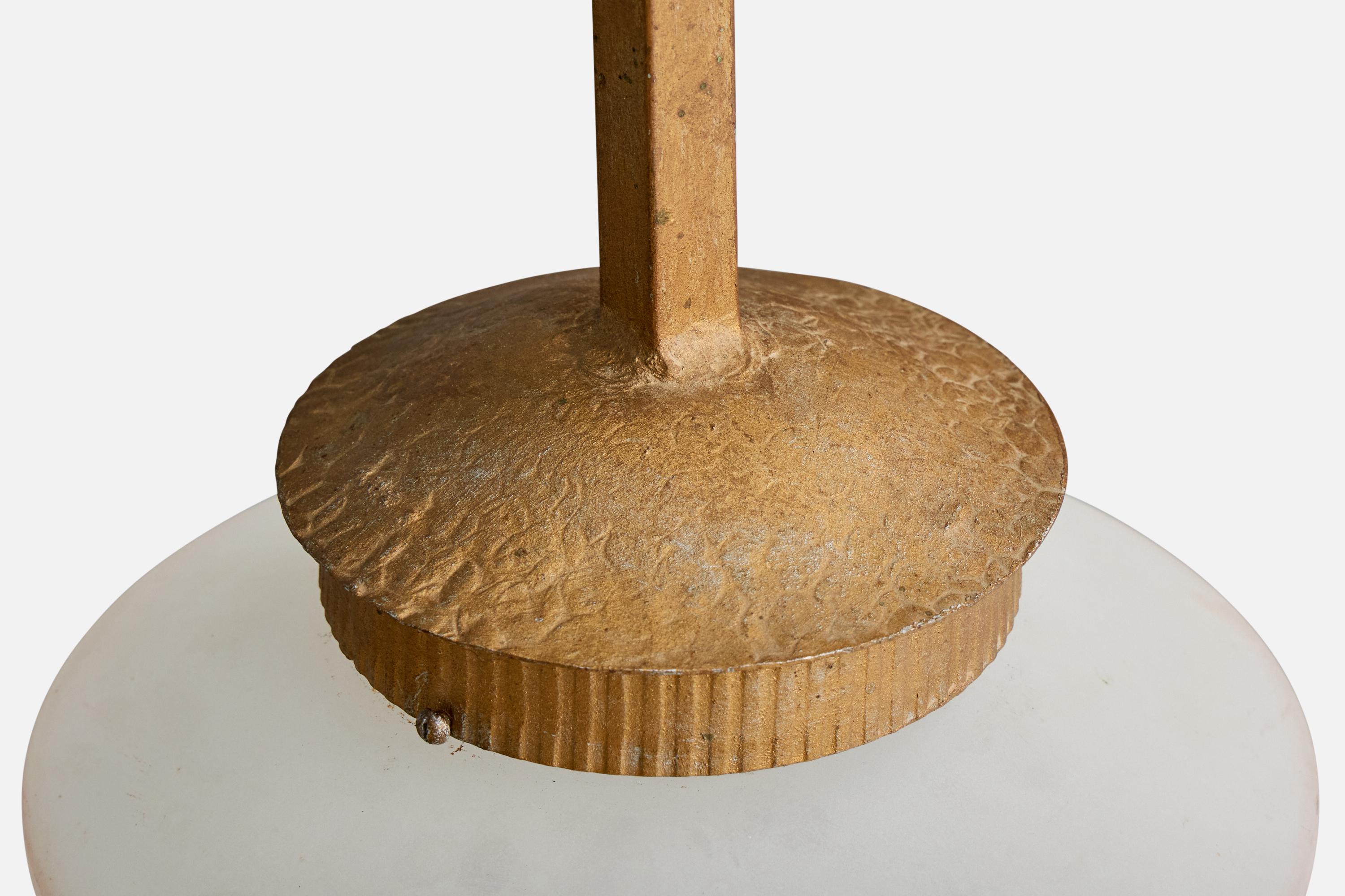 Design/One Light, métal, verre, France, années 1930 en vente 1