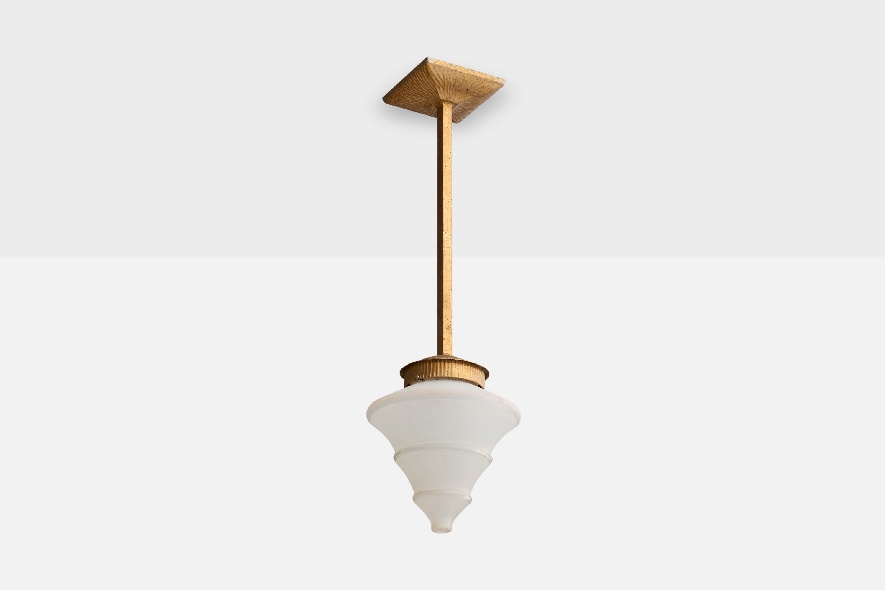 Design/One Light, métal, verre, France, années 1930 en vente