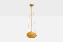 French Designer, Pendant Light, Resin, Rope, France, 1960s