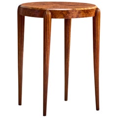 French Designer, Side Table, Cedar, Burl, France, 1920s