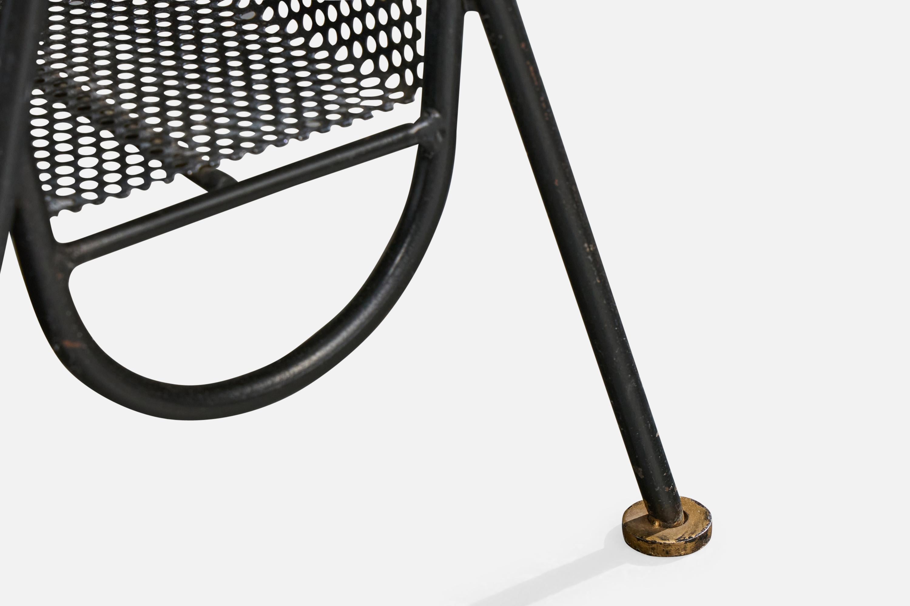 Tavolino di design francese, metallo, ottone, Francia, anni '50 in vendita 4