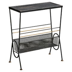 French Designer, Side Table, Metal, Brass, France, 1950s