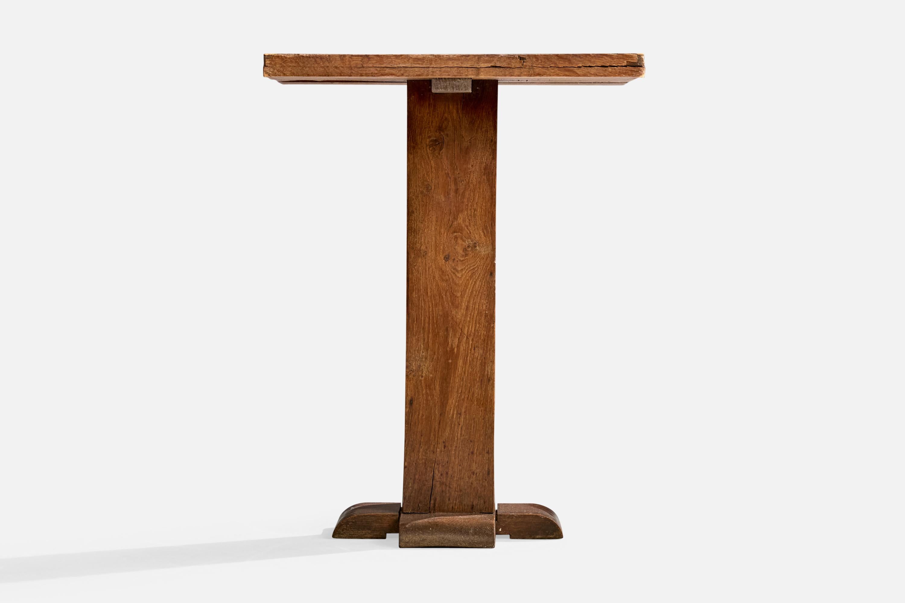 Diseñador francés, Mesa auxiliar, Roble, Francia, Años 30 Francés en venta