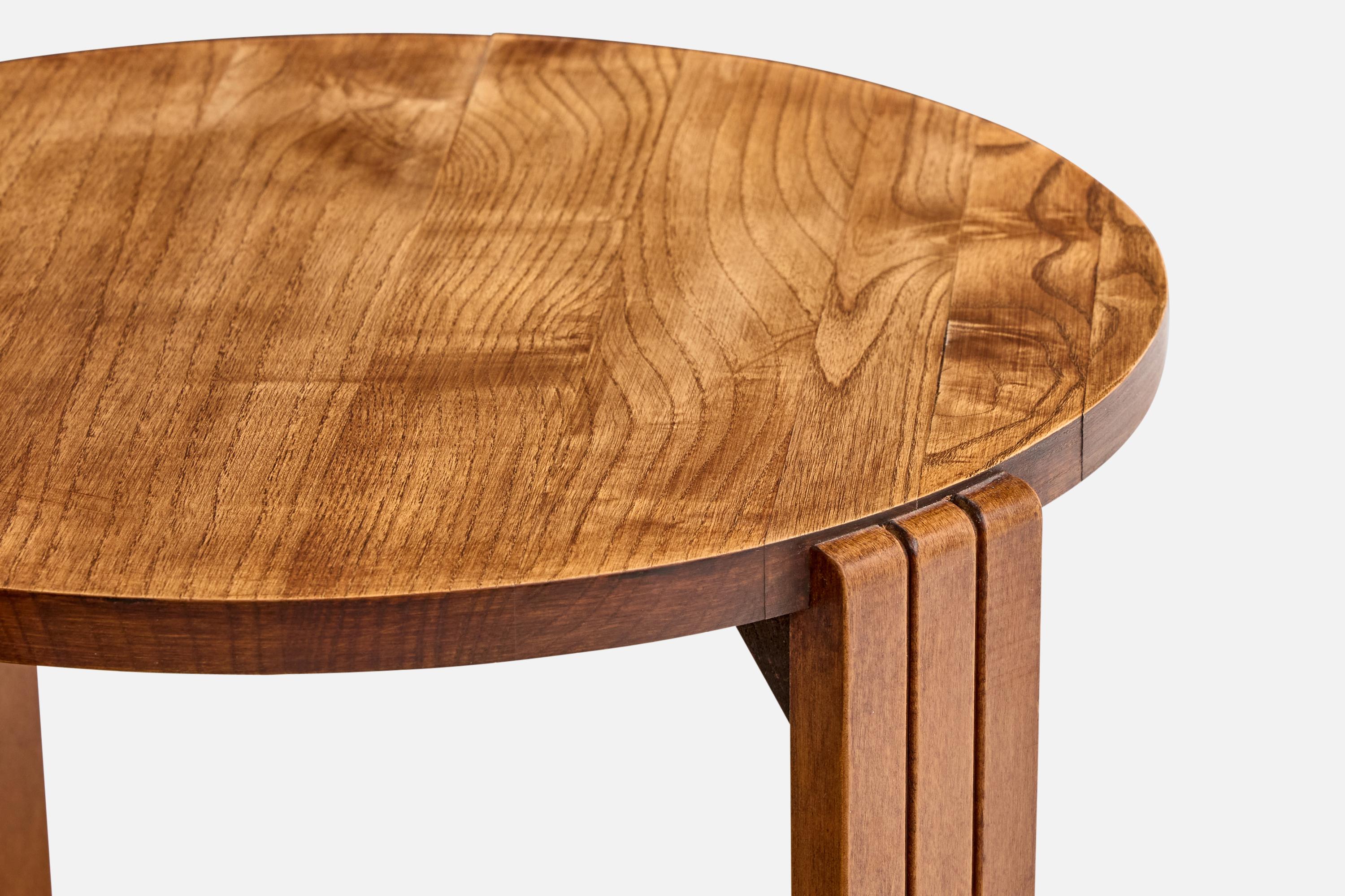 Metà XX secolo Tavolino di design francese, Quercia, Francia, anni '30 in vendita