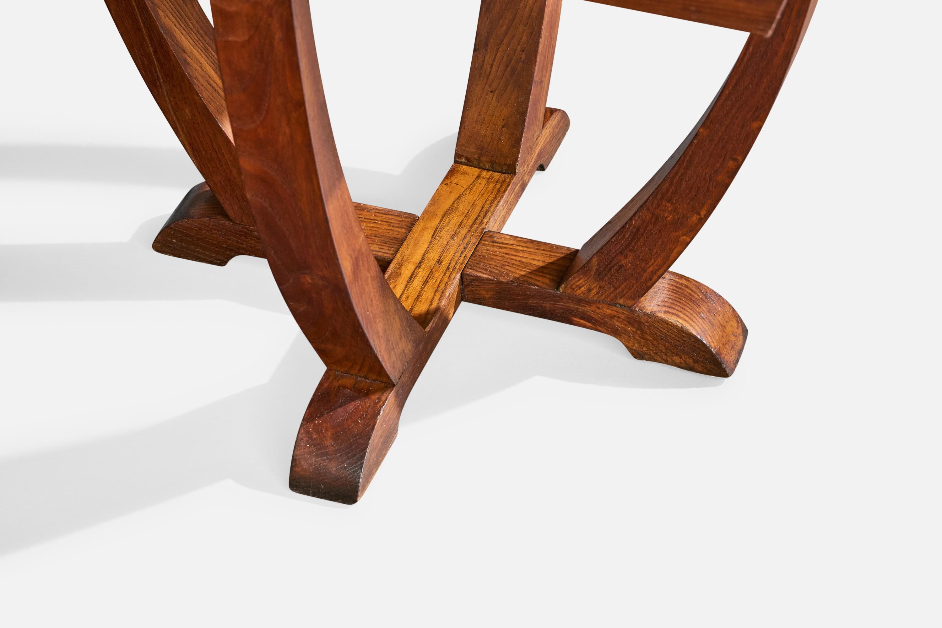 Metà XX secolo Tavolino di design francese, Quercia, Francia, anni '30 in vendita