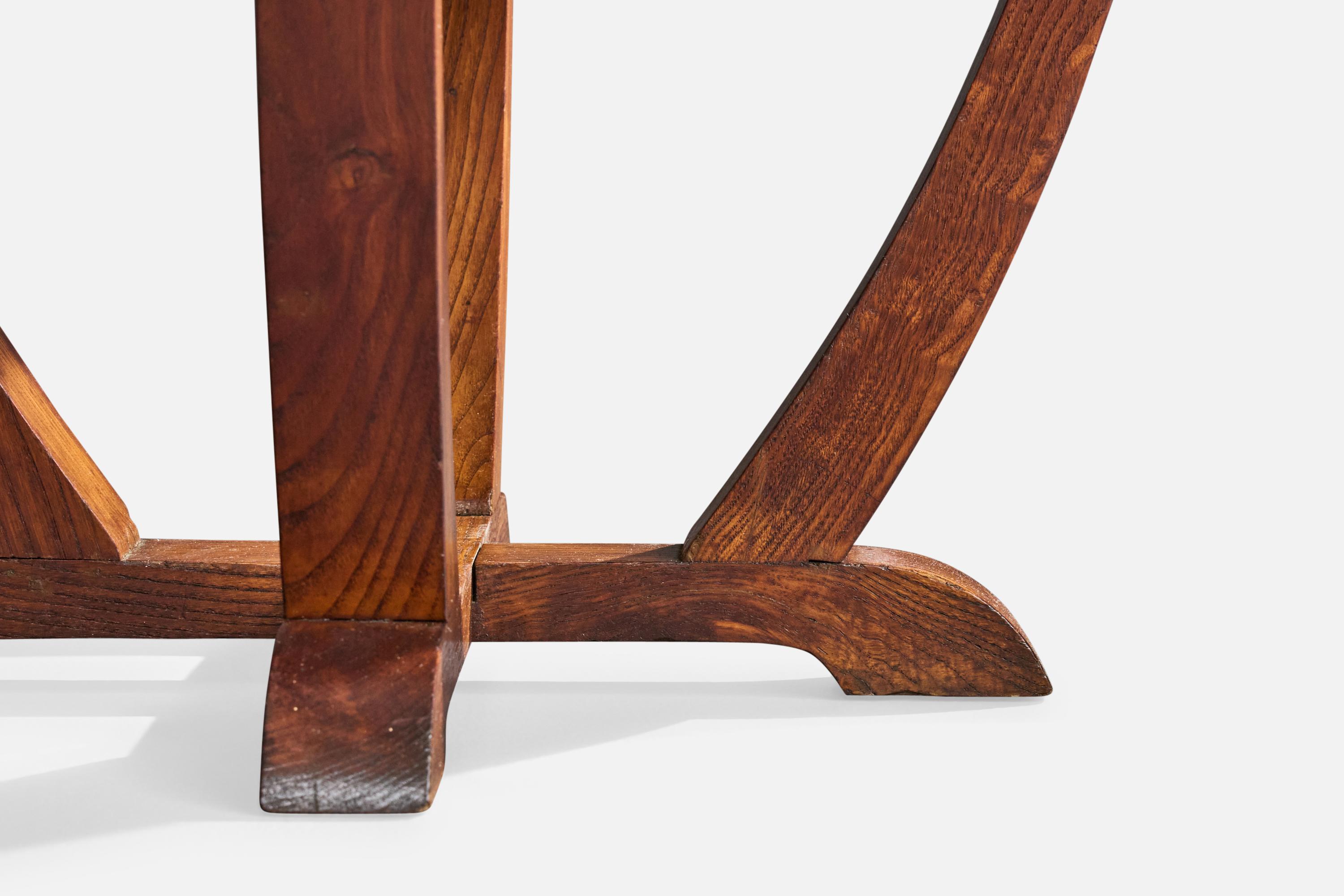 Legno Tavolino di design francese, Quercia, Francia, anni '30 in vendita