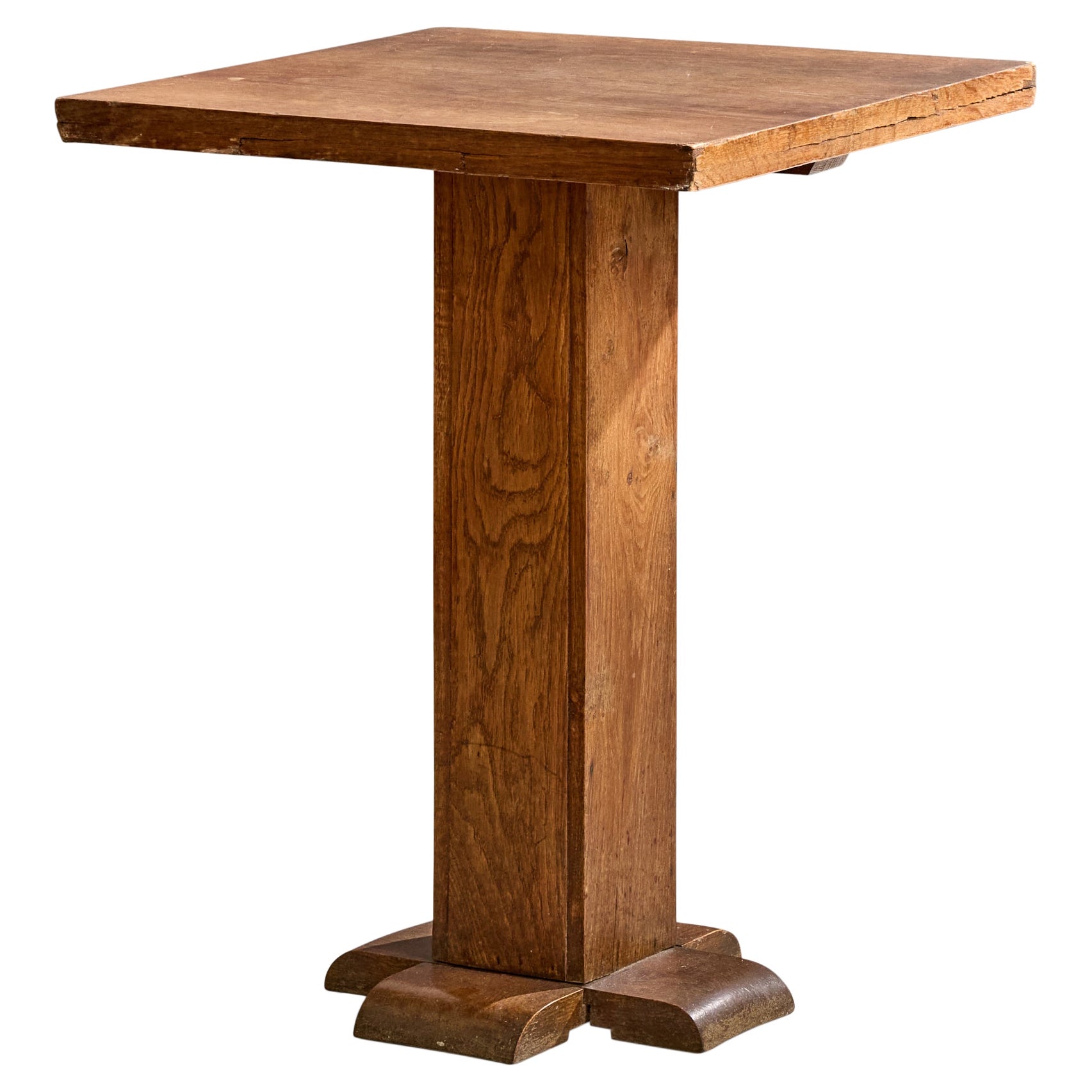 Diseñador francés, Mesa auxiliar, Roble, Francia, Años 30 en venta