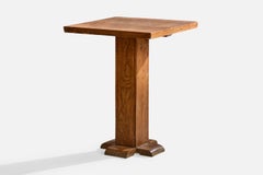 Französischer Designer, Beistelltisch, Eiche, Frankreich, 1930er Jahre