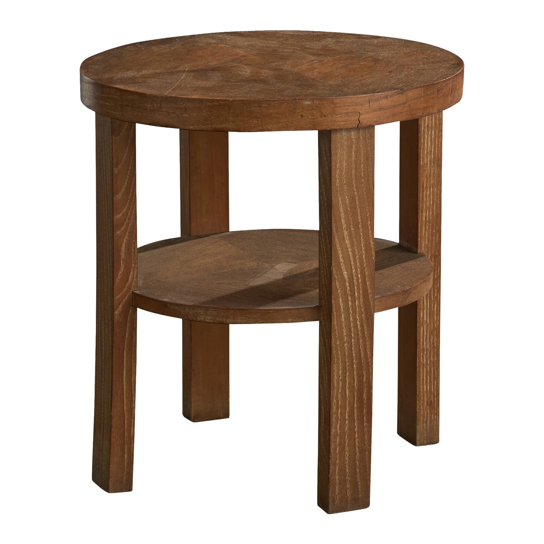Table d'appoint de designer français, Oak Oak, France, années 1940