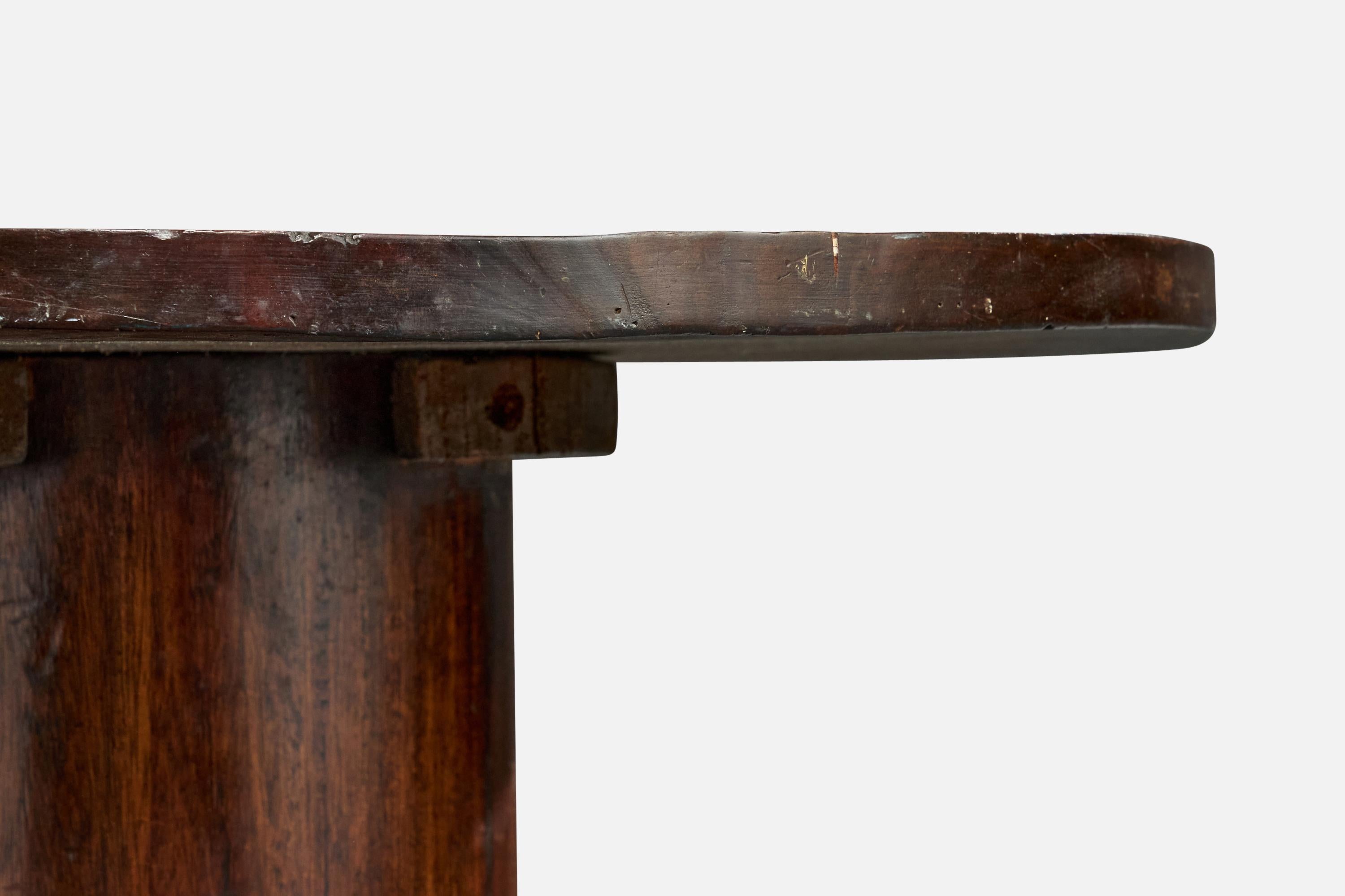 French Designer, Side Table, Walnut, France, 1930s For Sale 2