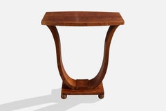 French Designer, Side Table, Wood, France, 1930s