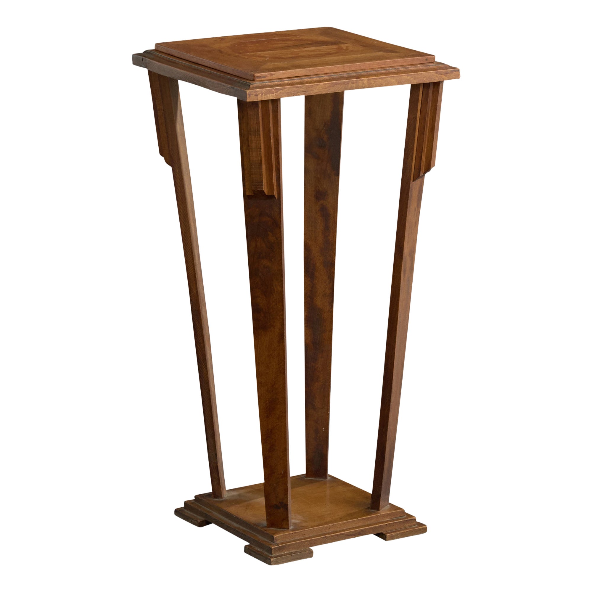 French Designer, Side Table, Wood, France, 1930s