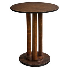 French Designer, Side Table, Wood, France, 1930s