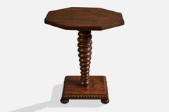 French Designer, Side Table, Wood, France, 1940s