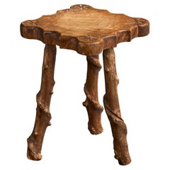French Designer, Side Table, Wood, France, 1940s