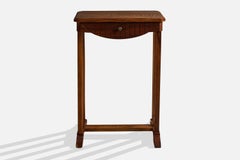 French Designer, Side Table, Wood, Metal, France, 1930s