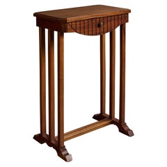 French Designer, Side Table, Wood, Metal, France, 1930s