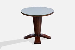 French Designer, Side Table, Wood, Mirror Glass, France, 1940s