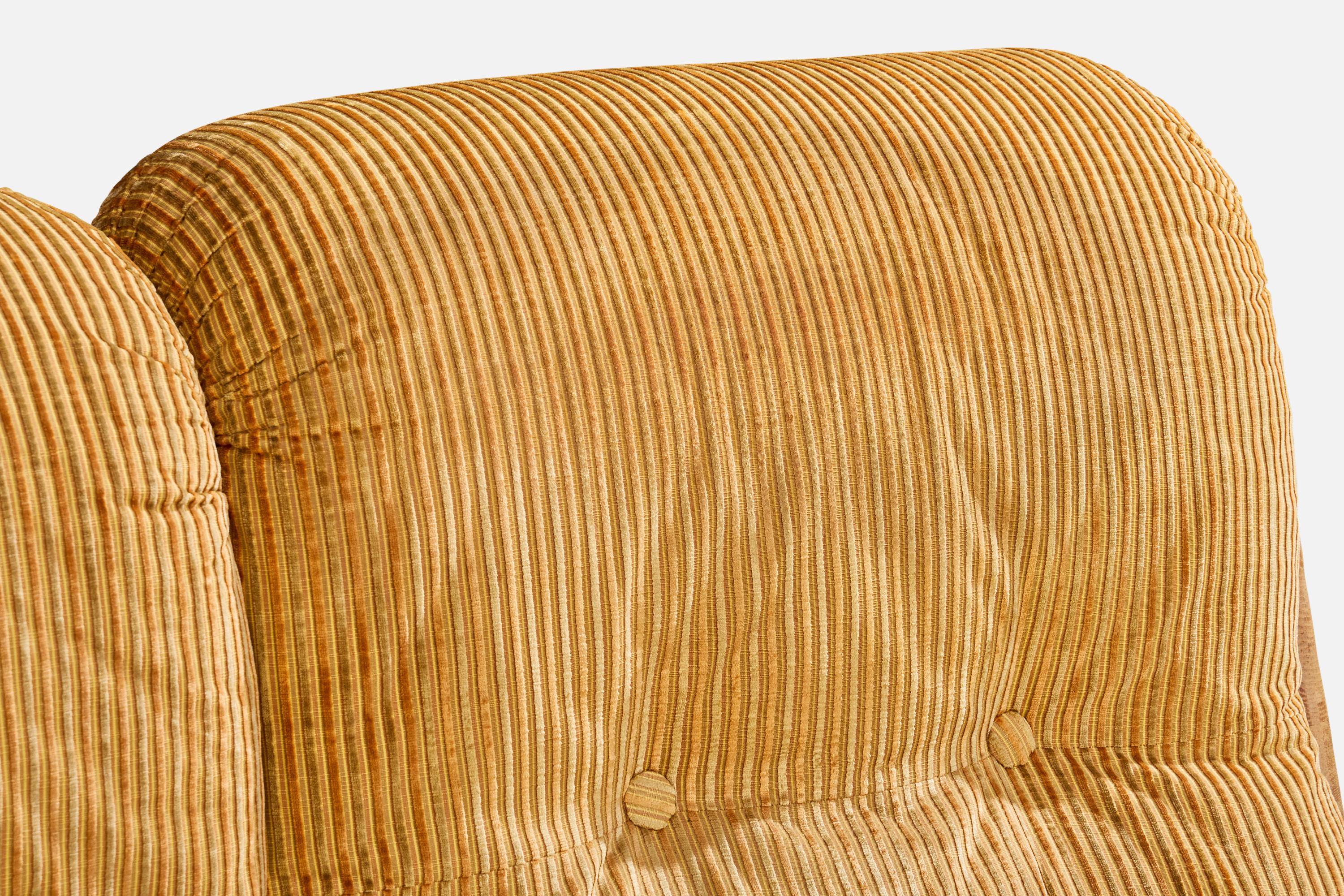 Divano di design francese, Wood, ferro, tessuto, Francia, anni '40 in vendita 3