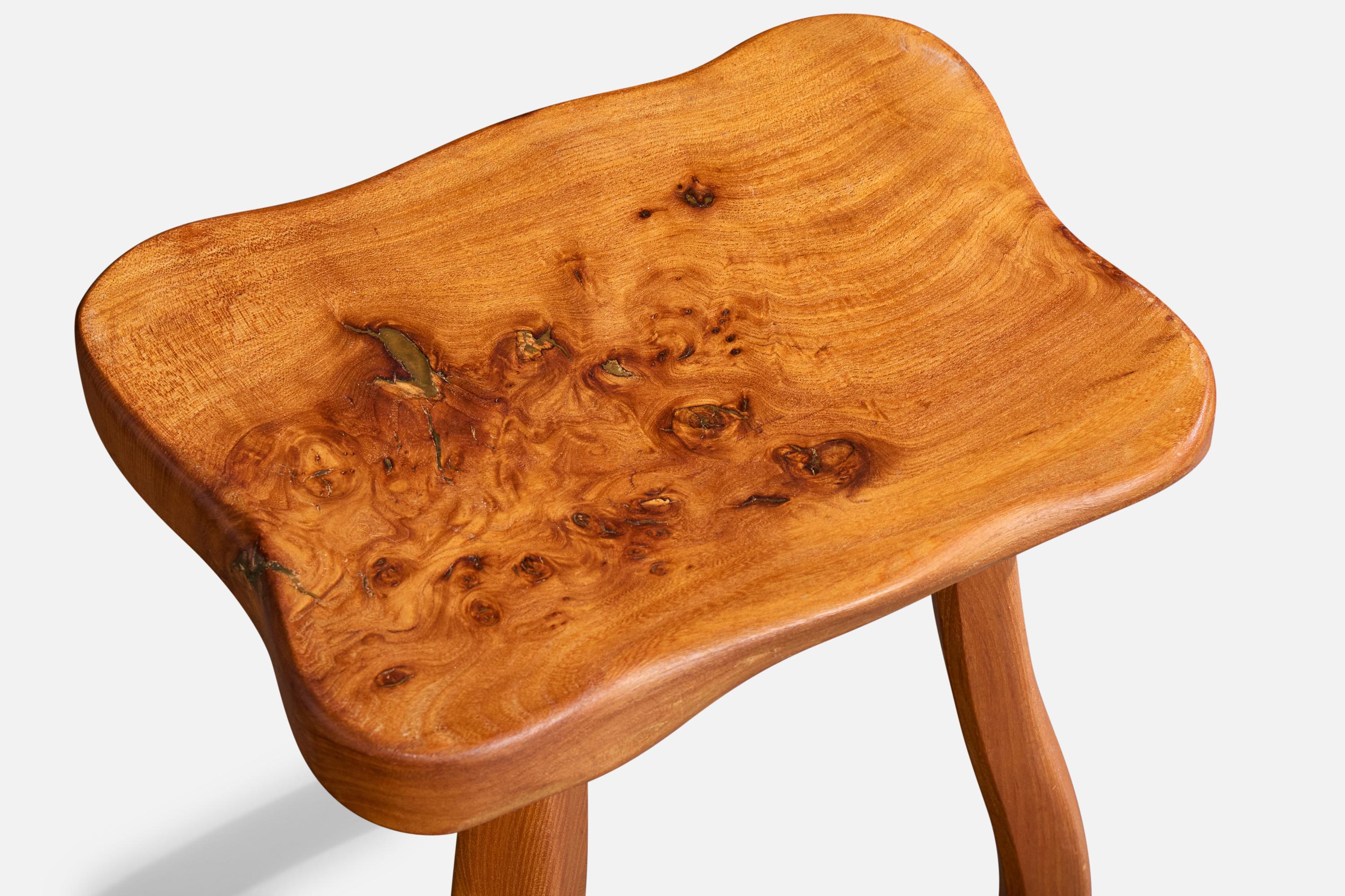 Metà XX secolo Sgabelli di design francese, Olmo, Francia, anni '60 in vendita