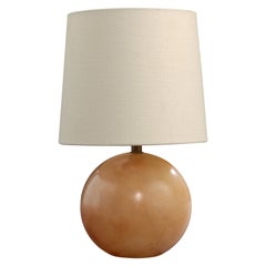 French Designer, Table Lamp, Alabaster, Brass, France, 1950s