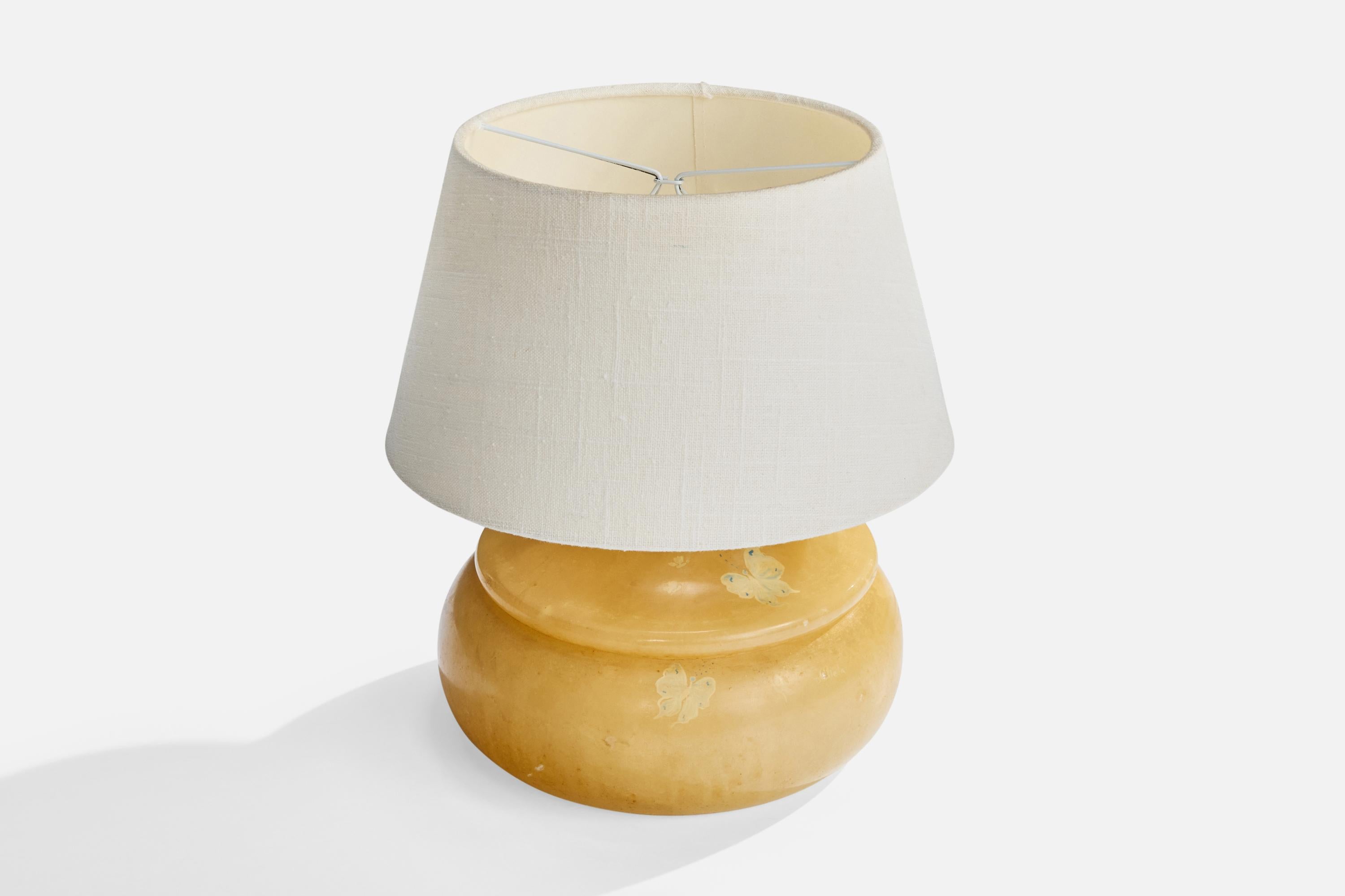 Französischer Designer, Tischlampe, Alabaster, Frankreich, 1950er Jahre (Moderne der Mitte des Jahrhunderts) im Angebot