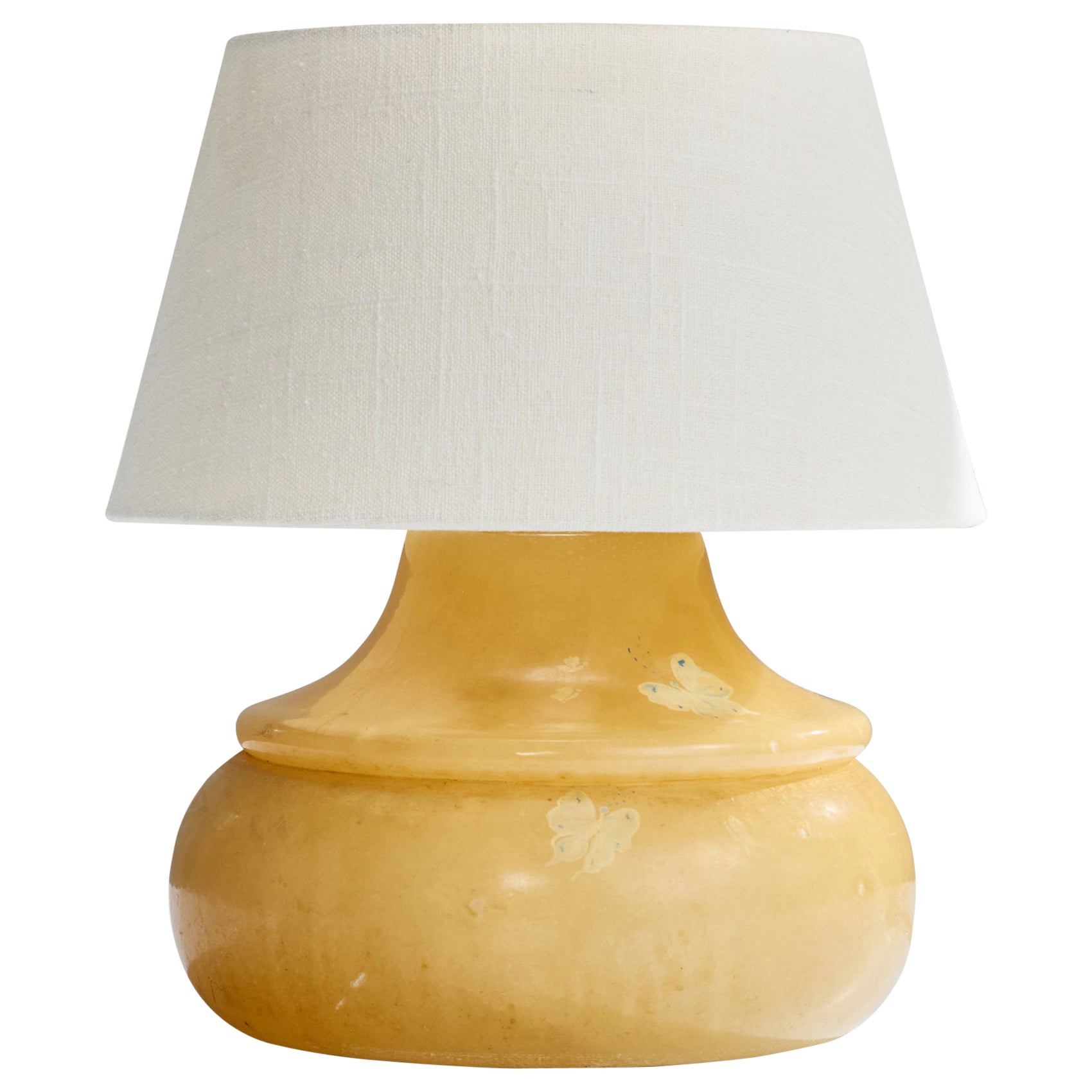 Französischer Designer, Tischlampe, Alabaster, Frankreich, 1950er Jahre im Angebot