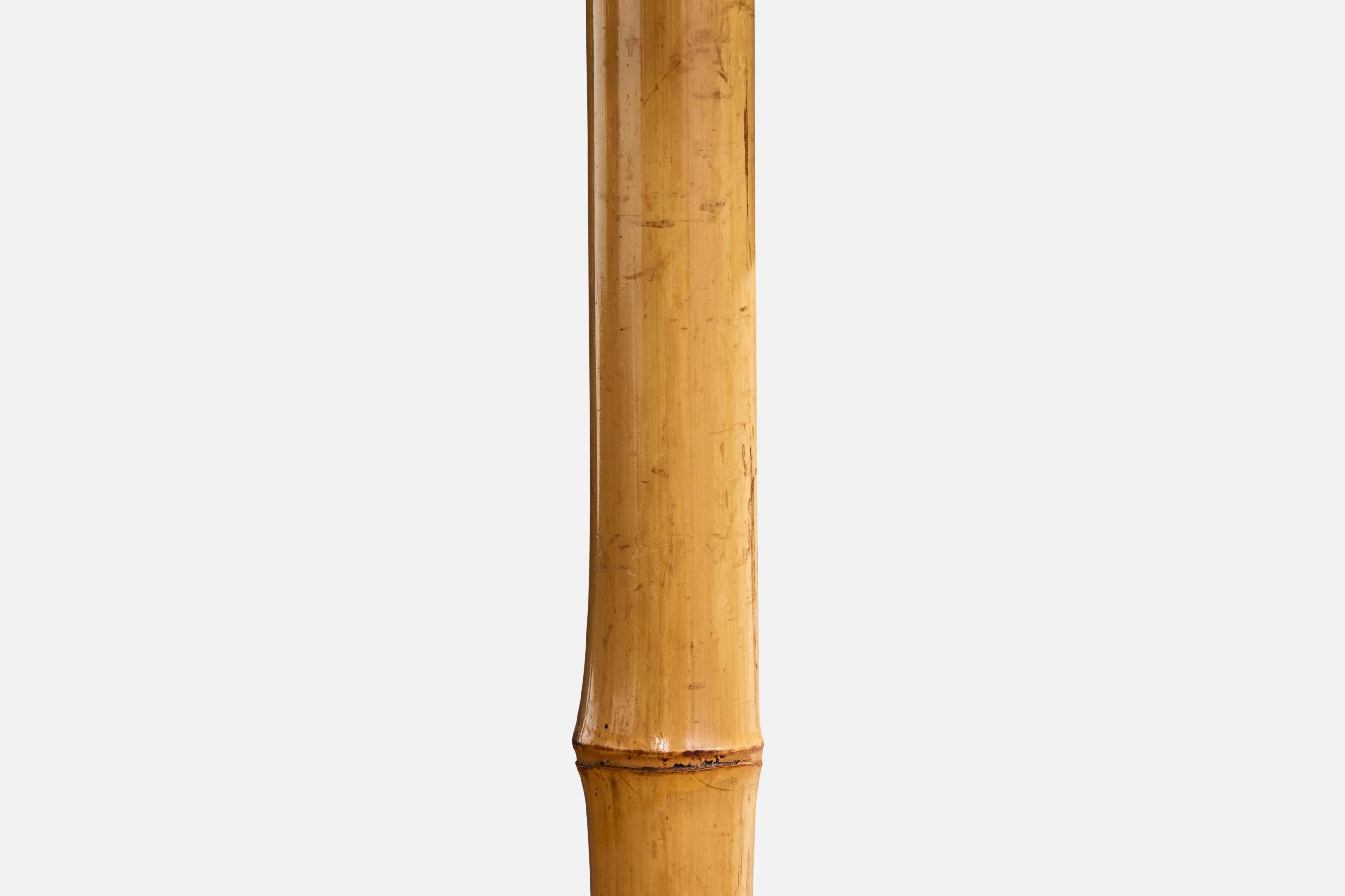 Bambù Lampada da tavolo di design francese, bambù, rattan, Francia, anni '60 in vendita