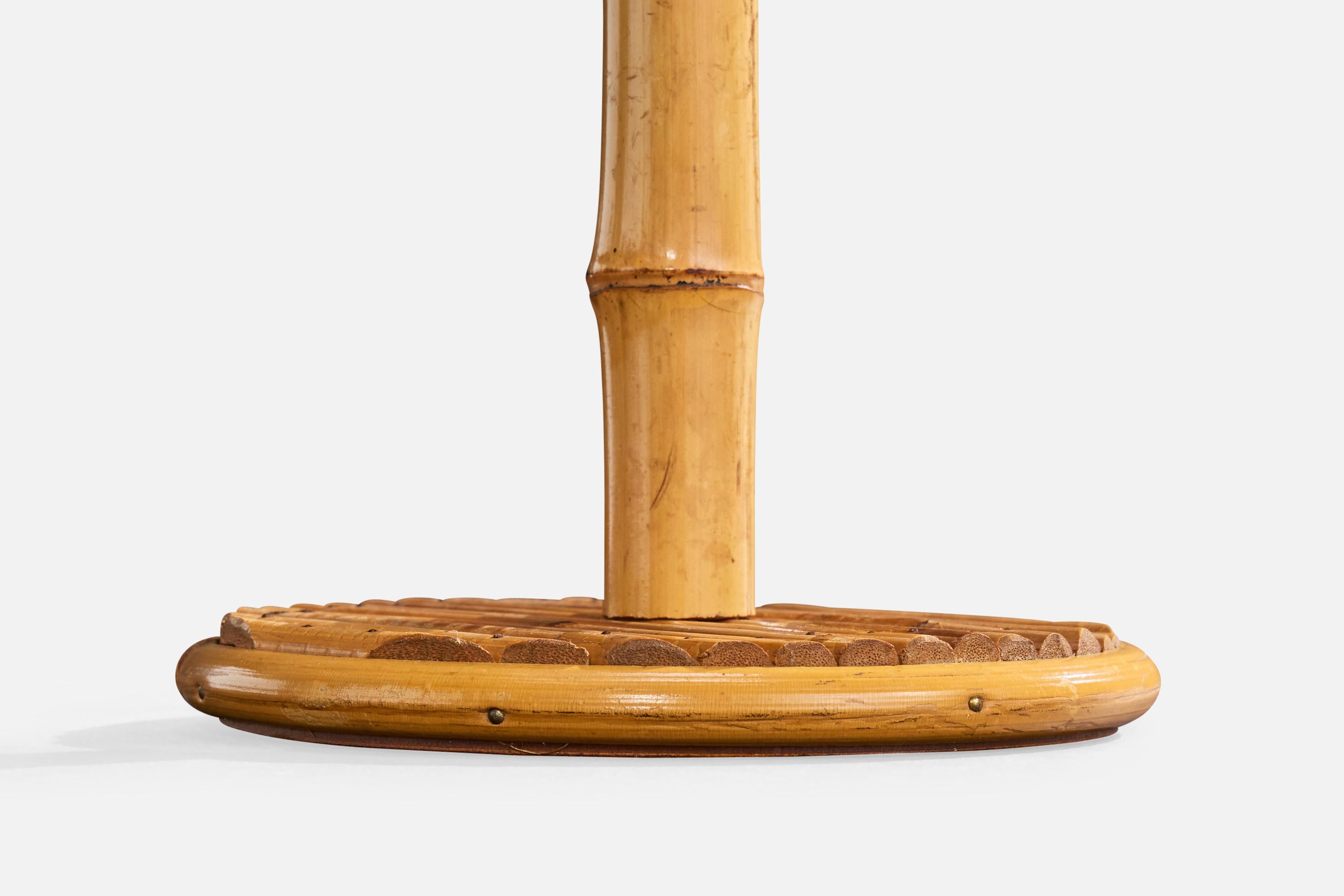Lampada da tavolo di design francese, bambù, rattan, Francia, anni '60 in vendita 2
