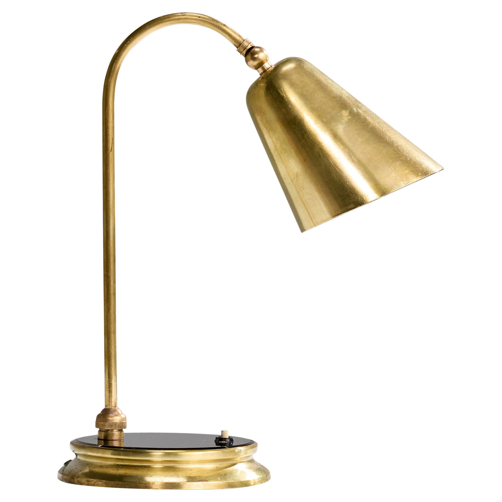 Französischer Designer, Tischlampe, Messing, Acryl, Frankreich, 1950er Jahre im Angebot
