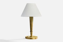 Lampada da tavolo di design francese, ottone, Francia, anni '1940