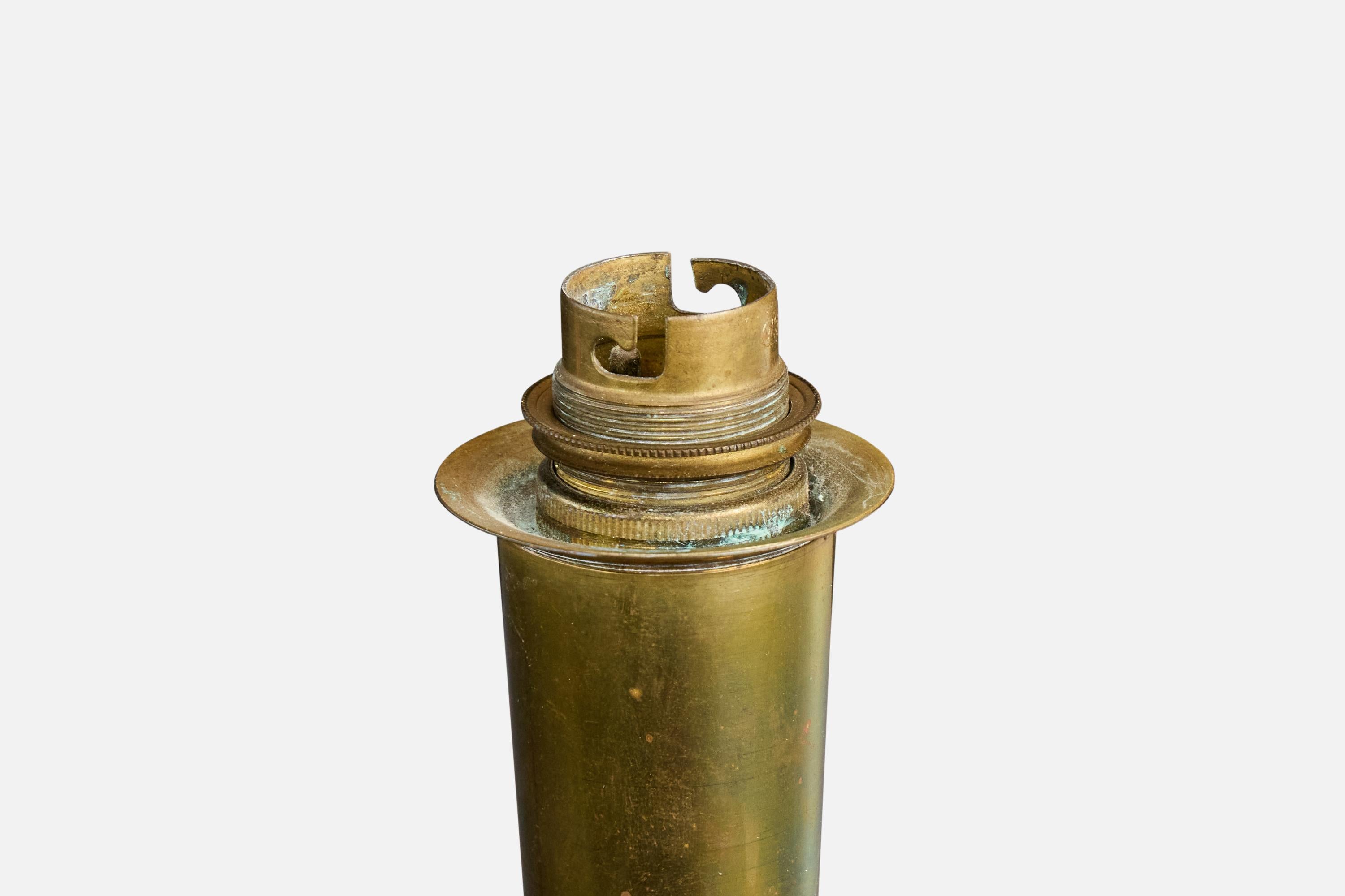 Französischer Designer, Tischlampe, Messing, Frankreich, 1940er Jahre im Zustand „Gut“ im Angebot in High Point, NC