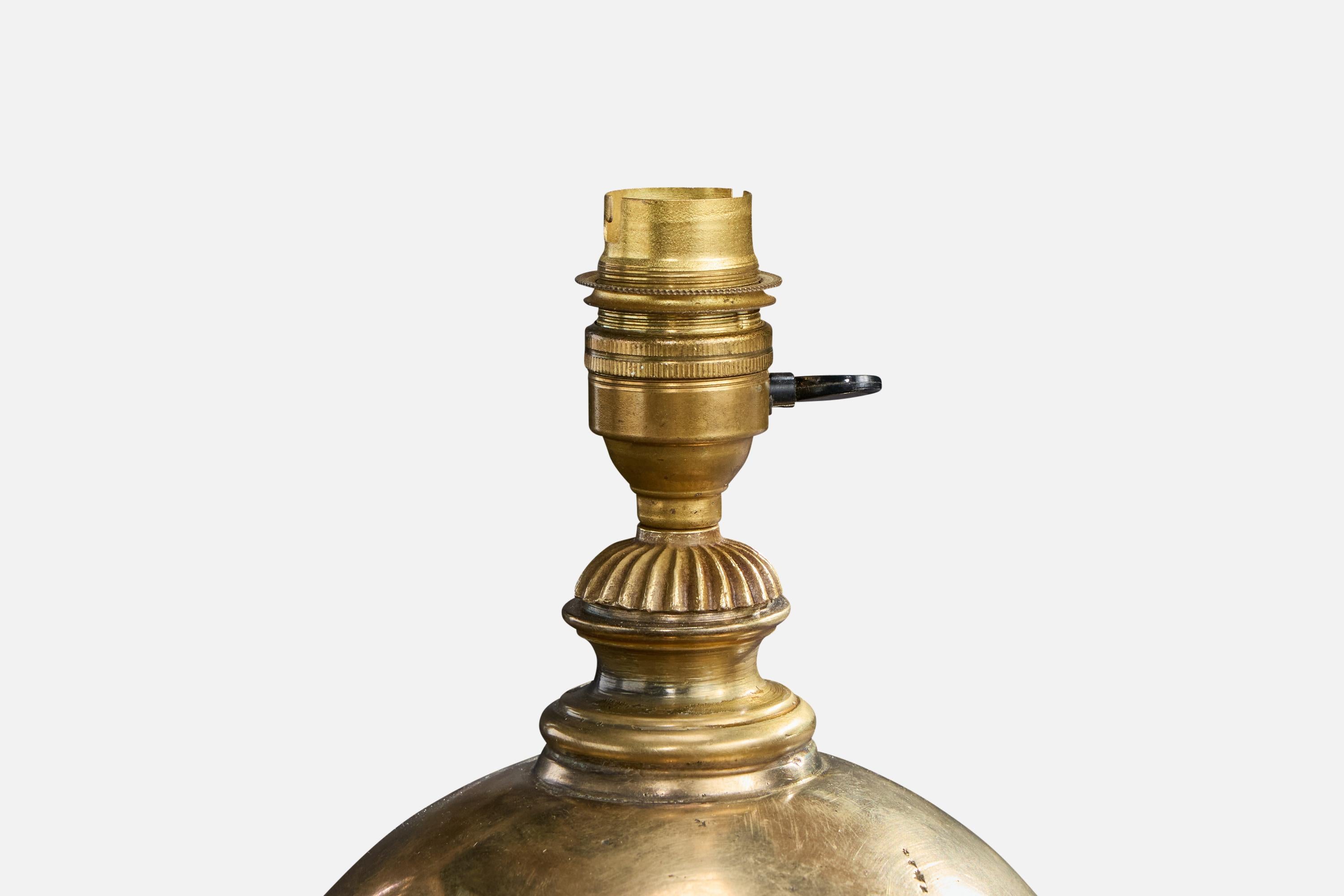 Lampe de table de designer français, laiton, France, années 1940 Bon état - En vente à High Point, NC