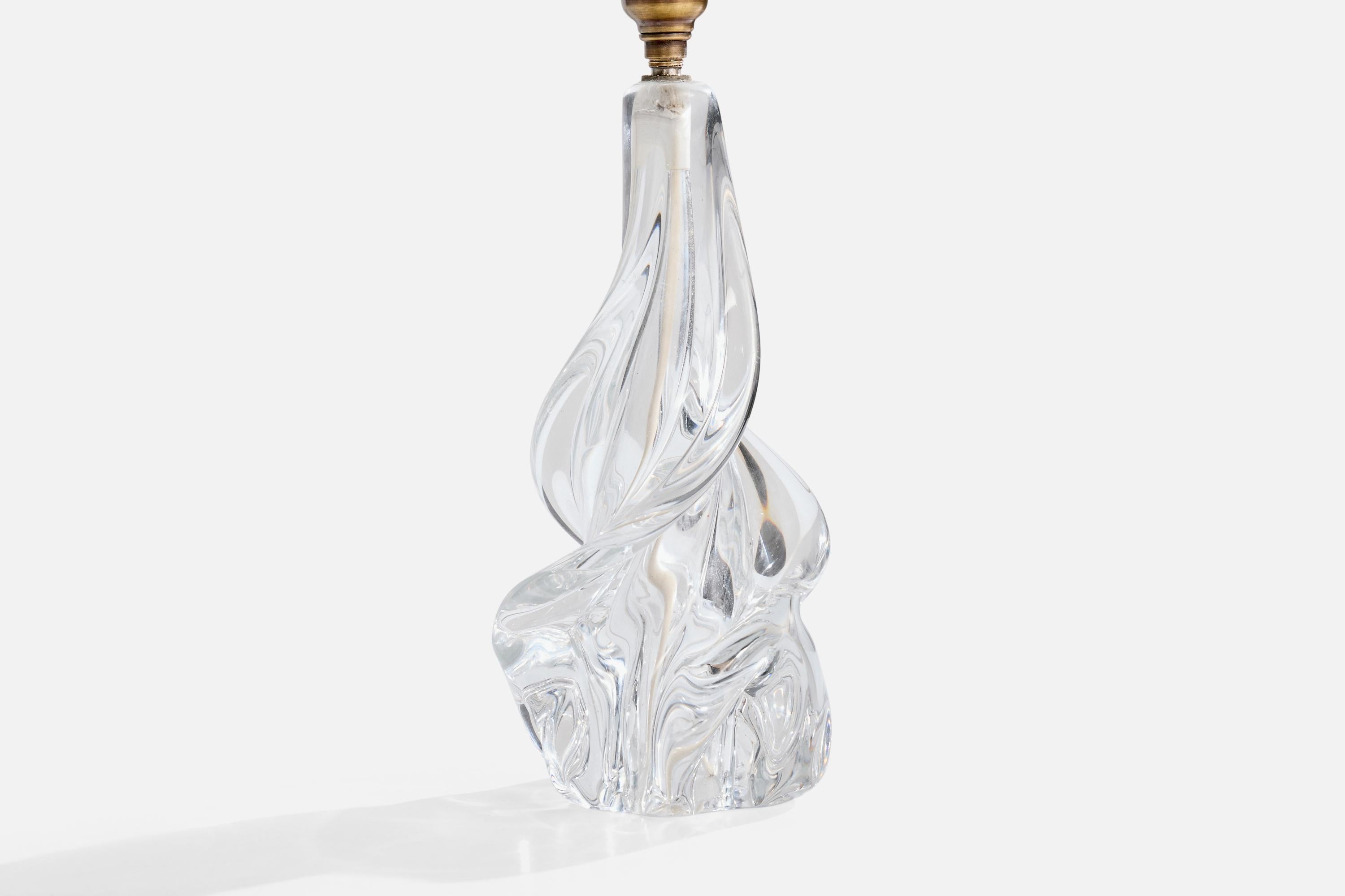 Mid-20th Century French Designer, Table Lamp, Brass, France, 1950s For Sale