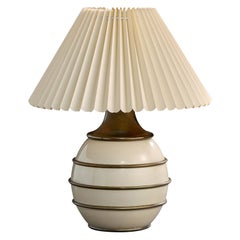 Lampe de table de designer français, laiton, métal, papier, France, années 1950