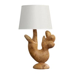 French Designer, Table Lamp, Burl, France, 1960s