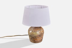 Créateur français, lampe de table, céramique, laiton, France, années 1960
