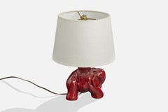 French Designer, Table Lamp, Ceramic, Brass, France, 1960s