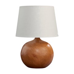 French Designer, Table Lamp, Ceramic, Brass, France, 1960s