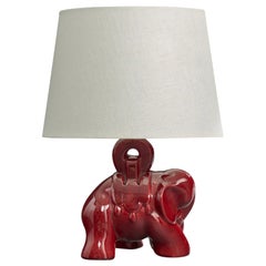 French Designer, Table Lamp, Ceramic, Brass, France, 1960s
