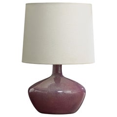 French Designer, Table Lamp, Ceramic, Brass, France, 1960s