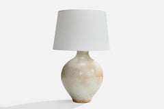 French Designer, Table Lamp, Ceramic, France, 1950s