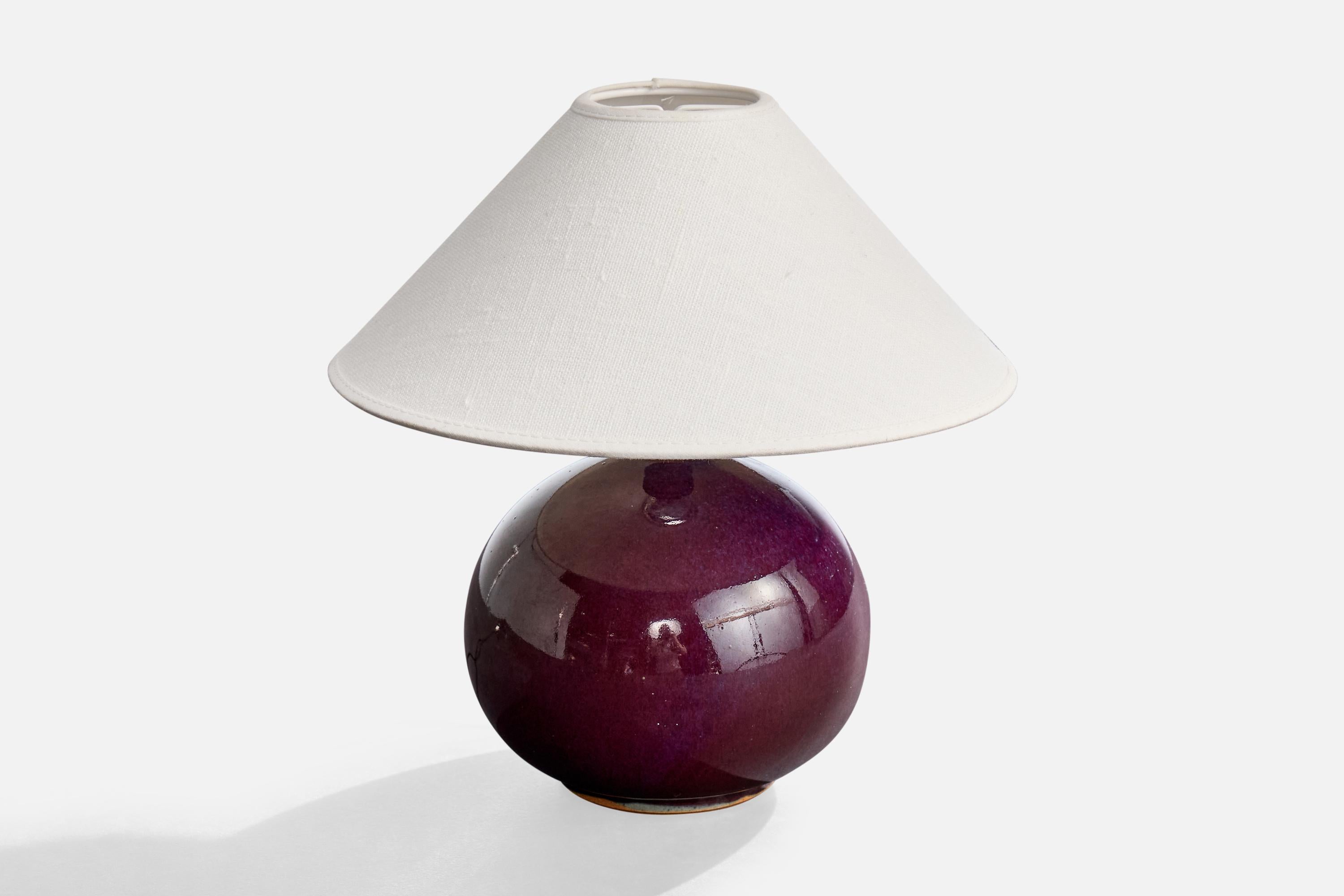 Mid-Century Modern French Designer, Table Lamp, Ceramic, France, 1950s For Sale