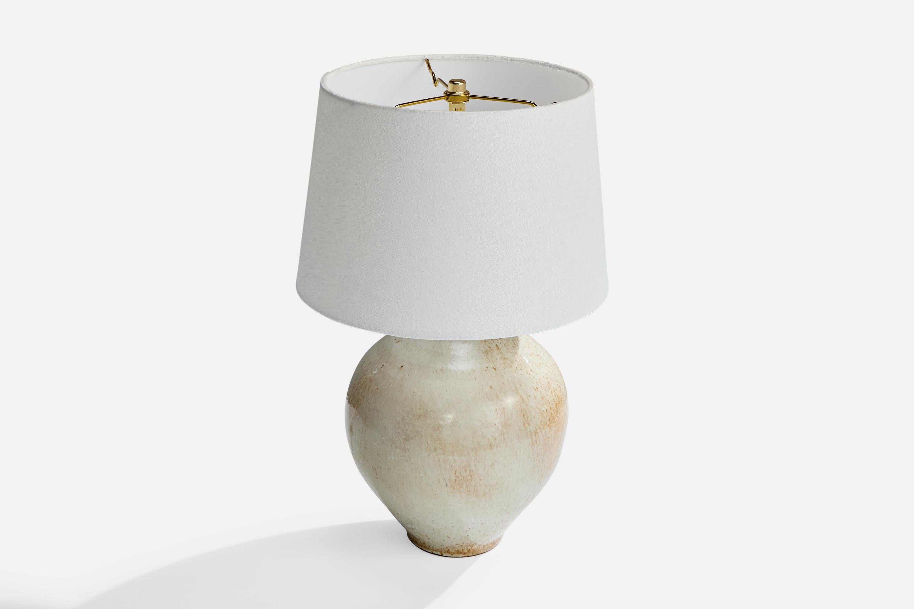 Französischer Designer, Tischlampe, Keramik, Frankreich, 1950er Jahre (Moderne der Mitte des Jahrhunderts) im Angebot