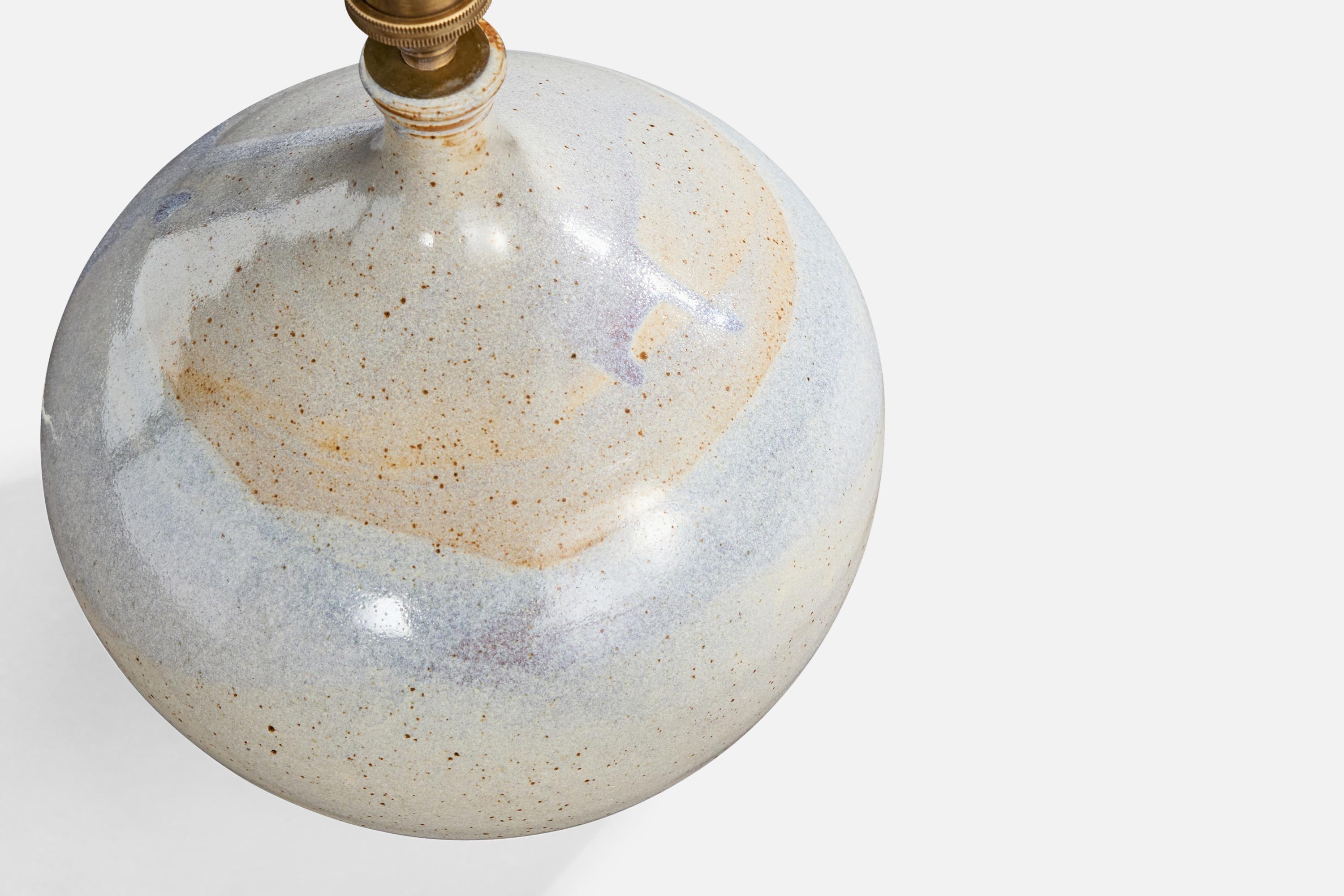 Francese Lampada da tavolo di design francese, ceramica, Francia, anni '1950 in vendita