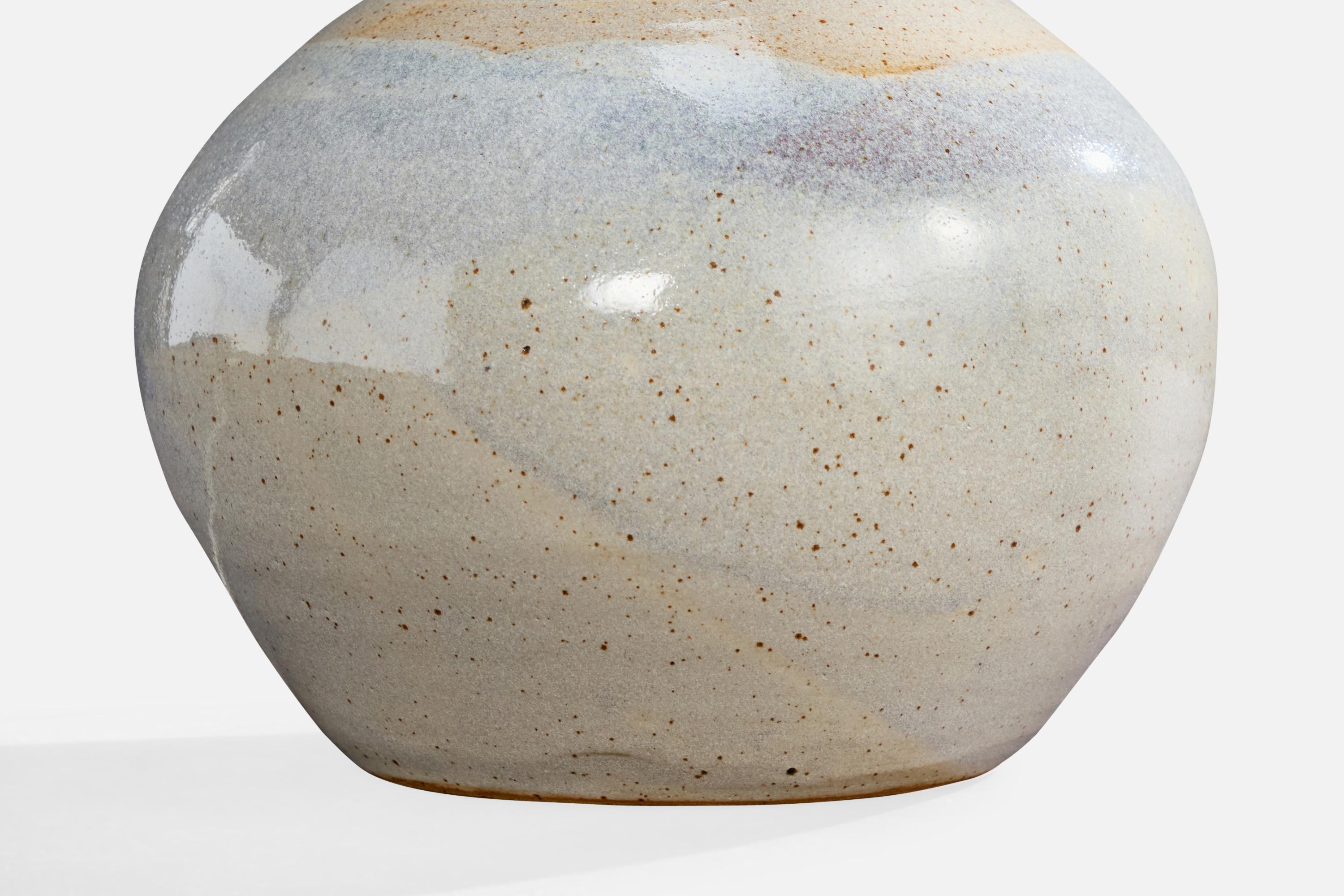 Metà XX secolo Lampada da tavolo di design francese, ceramica, Francia, anni '1950 in vendita