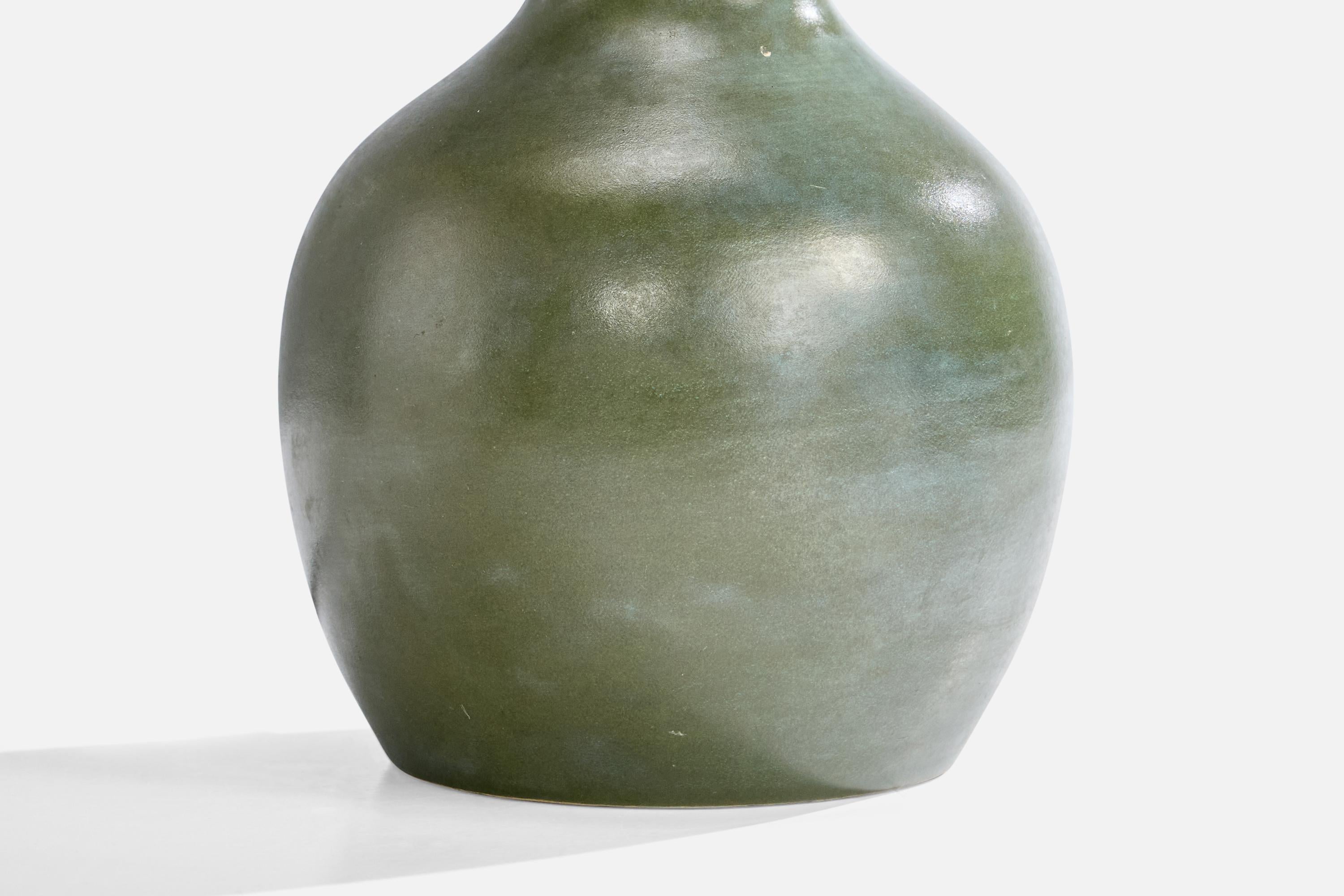 French Designer, Table Lamp, Ceramic, France, 1950s For Sale 2
