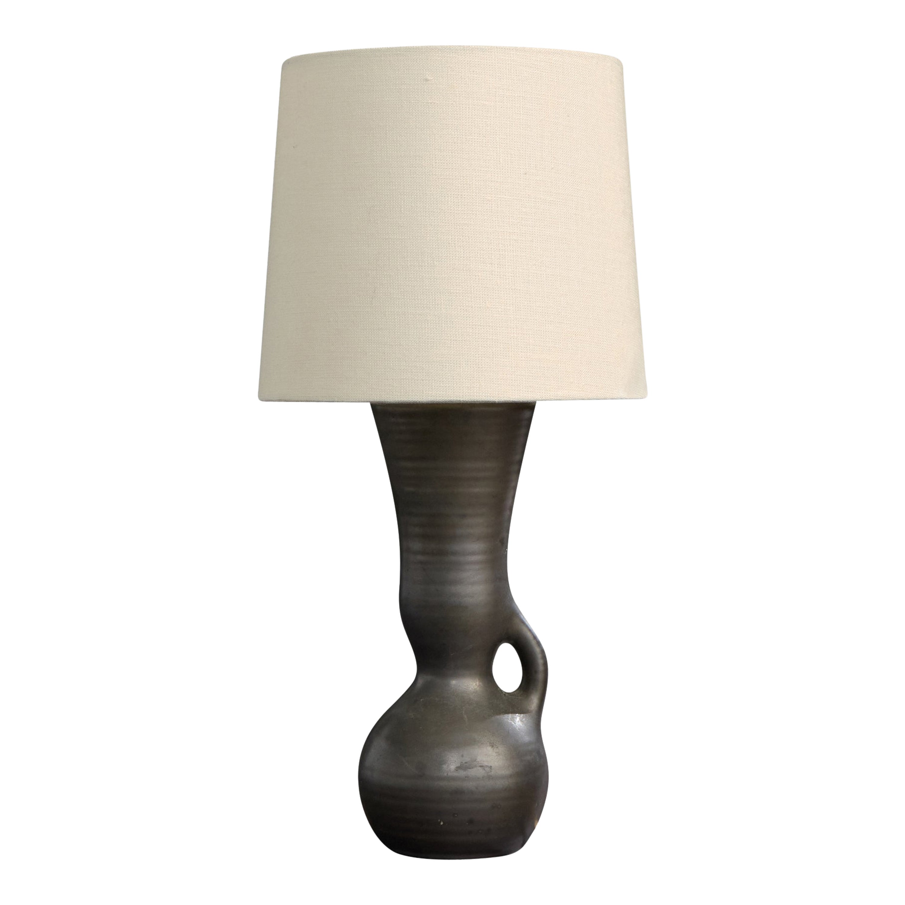French Designer, Table Lamp, Ceramic, France, 1950s