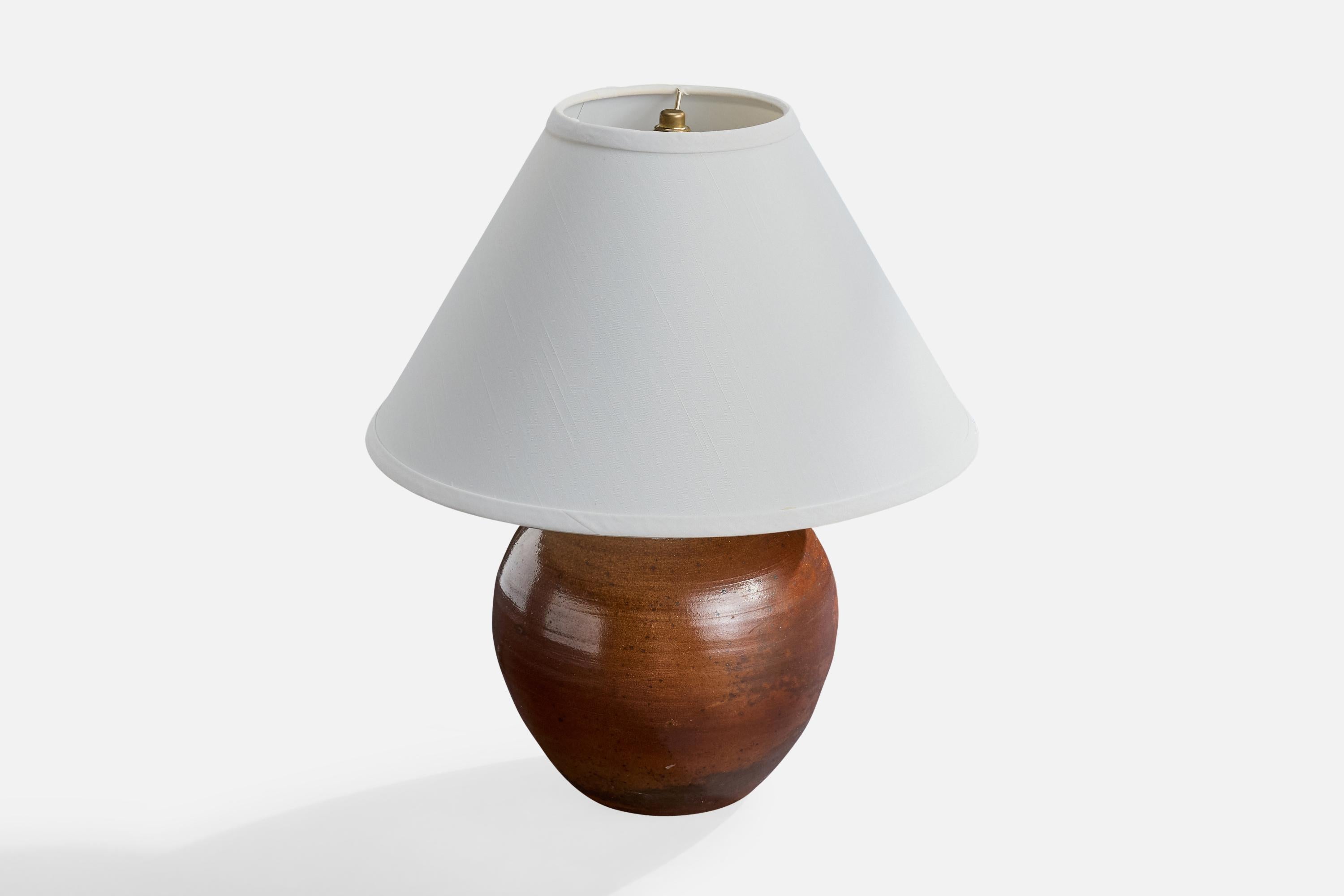 Französischer Designer, Tischlampe, Keramik, Frankreich, 1960er Jahre (Moderne der Mitte des Jahrhunderts) im Angebot