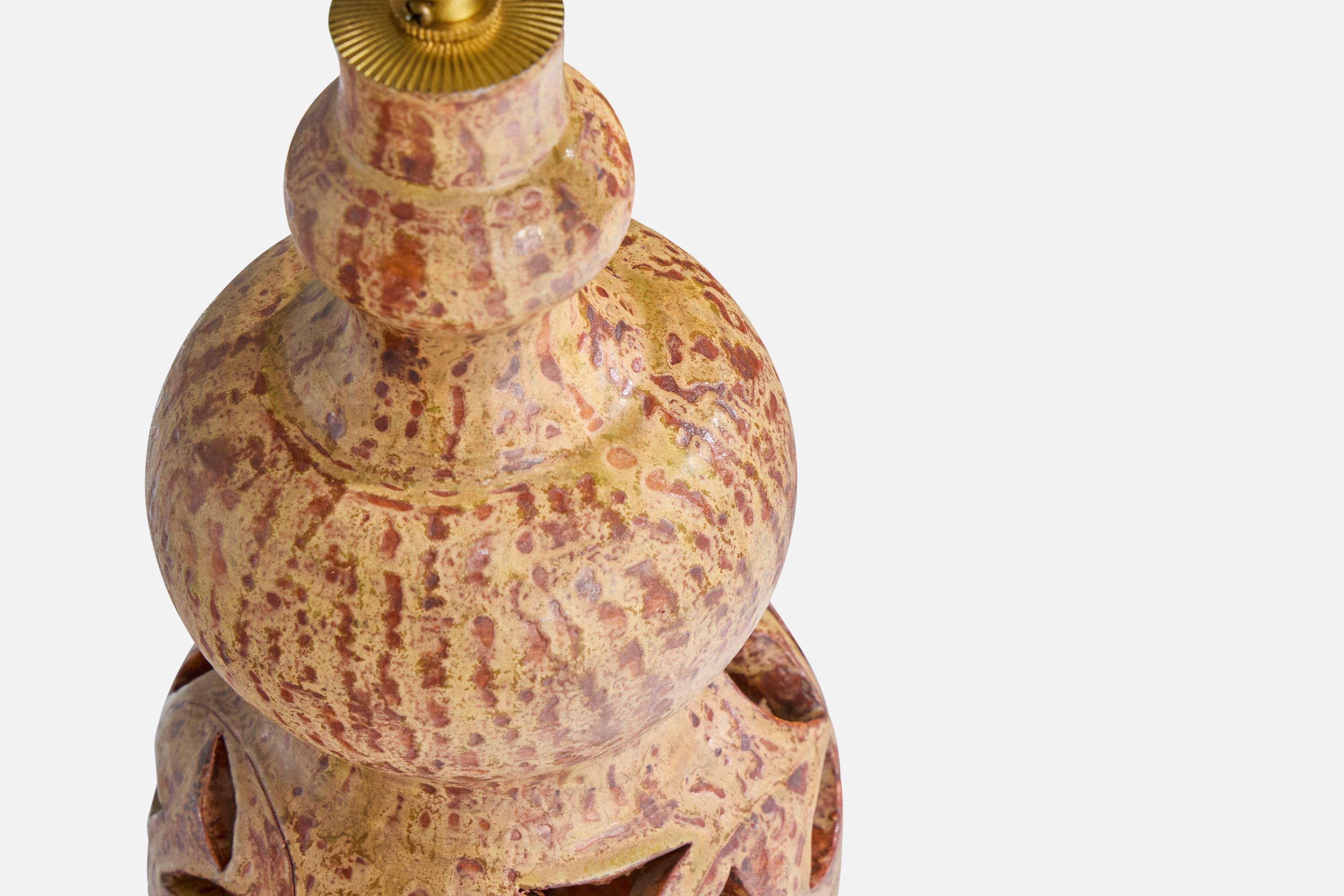Lampada da tavolo di design francese, ceramica, Francia, anni '1960 In condizioni buone in vendita a High Point, NC